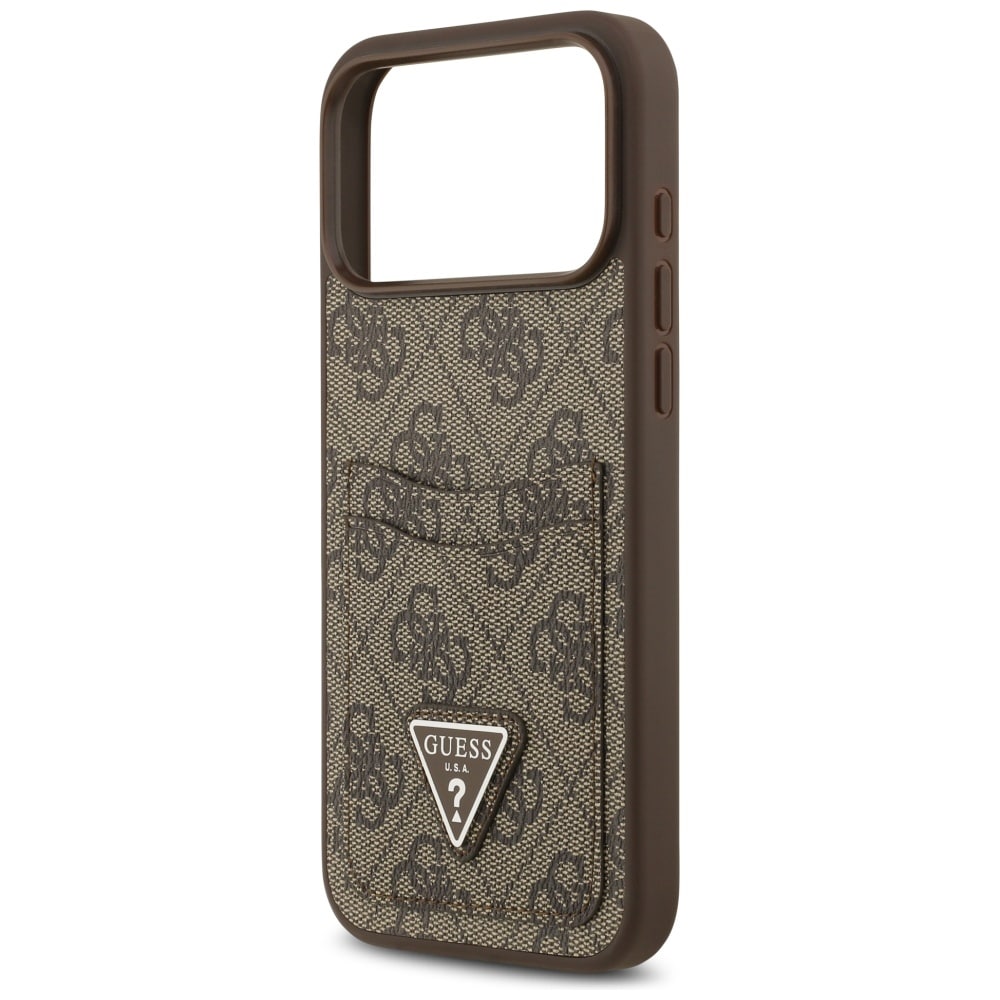 Θήκη Guess 4g Double Card Triangle Για iPhone 17 Pro Max Καφέ - Image 6