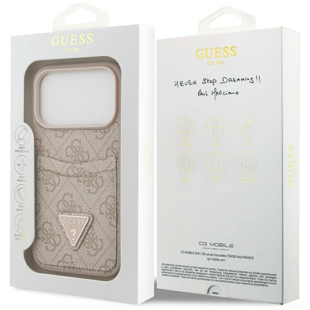 Θήκη Guess 4g Double Card Triangle Για iPhone 17 Pro Ροζ - Image 8