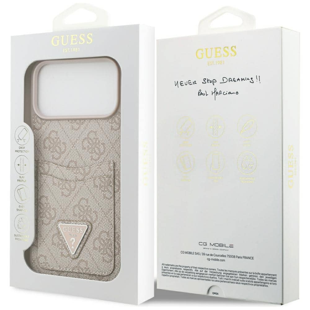 Guess 4G Double Card Triangle - θήκη για Apple iPhone 17 Pro Max - Ροζ - Image 8