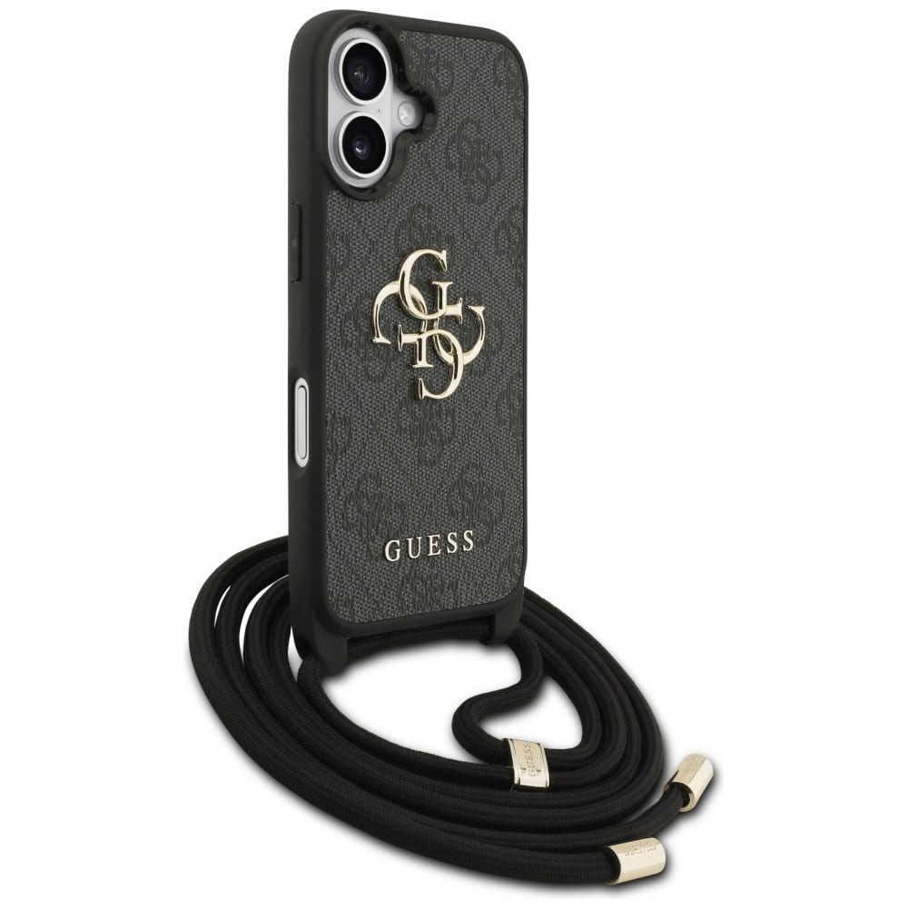 Θήκη Guess 4g Μεγάλο Λογότυπο Cord Σταυροειδής Για iPhone 17 Μαύρη - Image 3