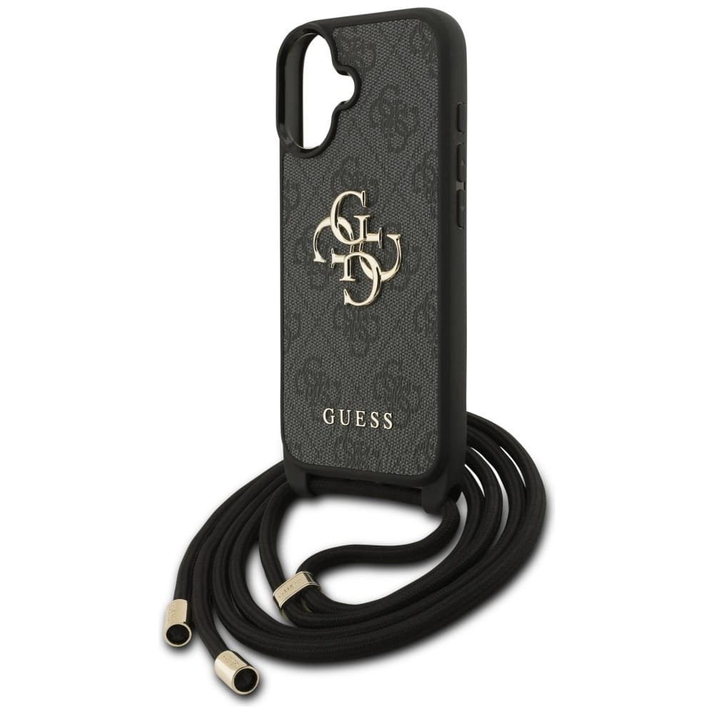 Θήκη Guess 4g Μεγάλο Λογότυπο Cord Σταυροειδής Για iPhone 17 Μαύρη - Image 5