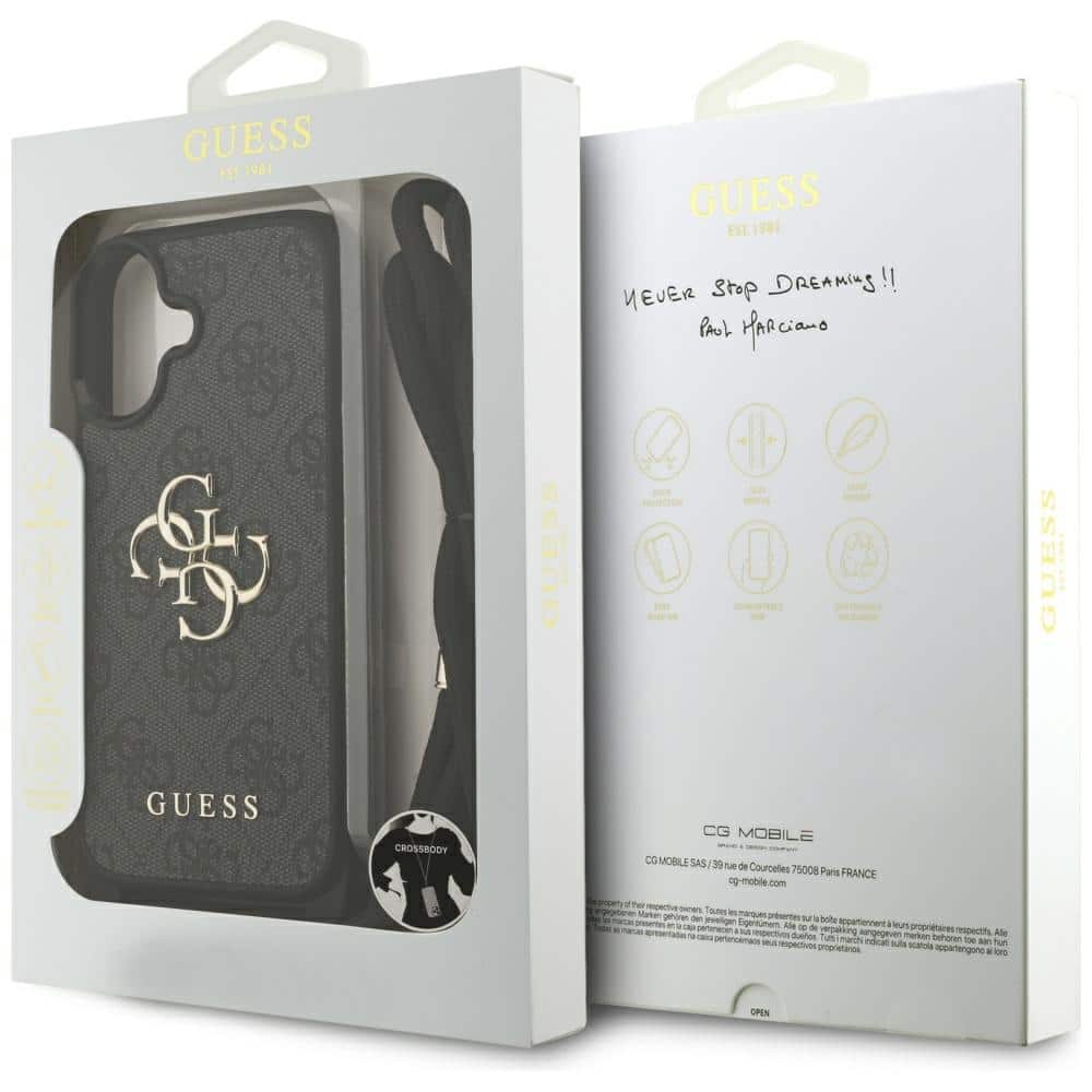 Θήκη Guess 4g Μεγάλο Λογότυπο Cord Σταυροειδής Για iPhone 17 Μαύρη - Image 7