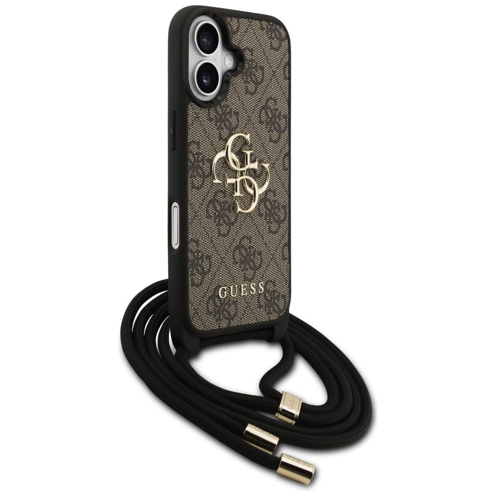Θήκη Guess 4g Μεγάλο Λογότυπο Κορδόνι Crossbody Για iPhone 17 Καφέ - Image 3