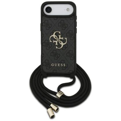 Guess 4G Big Logo Cord Stap Crossbody - θήκη για Apple iPhone Air - Μαύρο