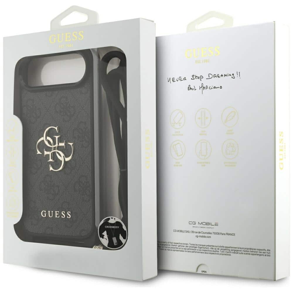 Guess 4G Big Logo Cord Stap Crossbody - θήκη για Apple iPhone Air - Μαύρο - Image 7