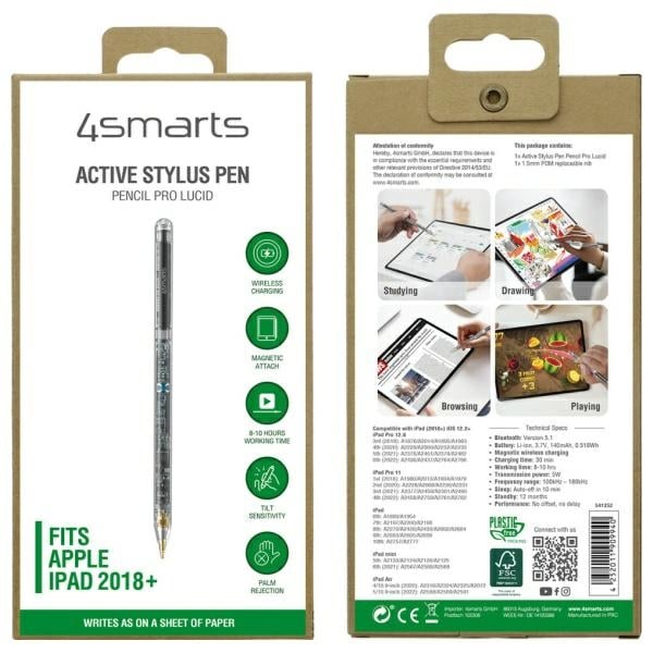 4smarts Active Stylus Pen Pencil Pro - Διαφανής Ρυσίκι Για iPad 541252 - Image 2