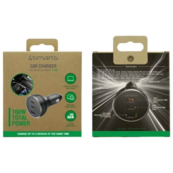 4smarts Φορτιστής Αυτοκινήτου Voltroad Ultimate 160w Μαύρος - Image 3