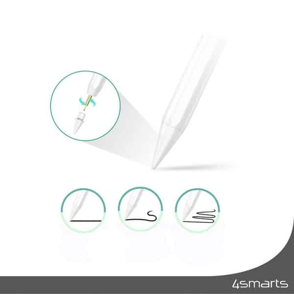 4smarts Active Stylus Pen Pencil Pro 3 Για iPad Pro/air Σε Λευκό Χρώμα 540565 - Image 3