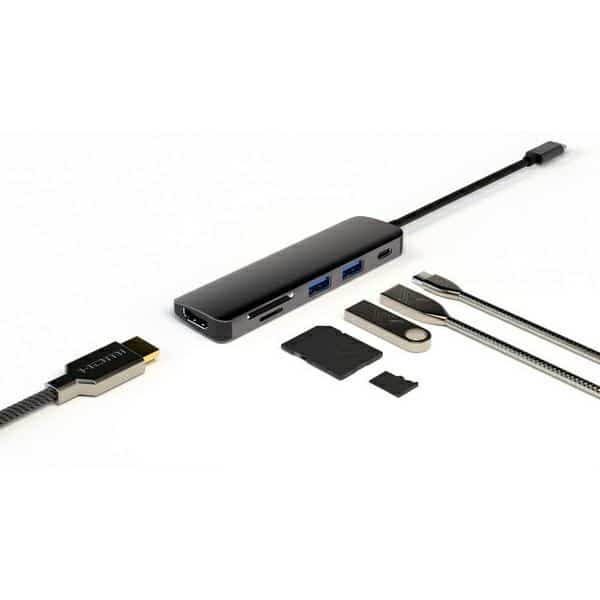 4smarts Hub 6 Σε 1 Με Λειτουργία Dex, 2xusb-A 3.0/usb-C/hdmi/sd/microsd Γκρι 468782 - Image 7