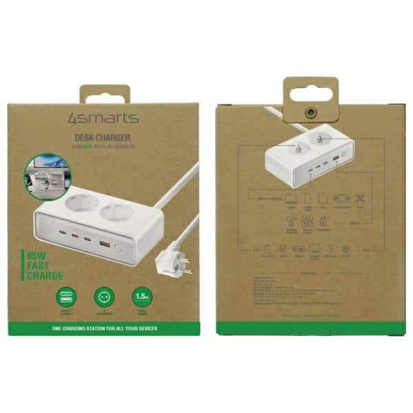4smarts 6 Σε 1 65w Gan Πολύπριζο Λευκό - Image 4