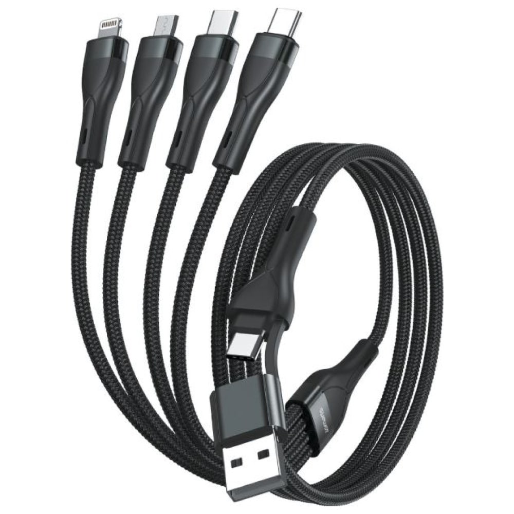 Καλώδιο USB-C/usb-A 4smarts 4w2 1.2m Μαύρο - Image 2