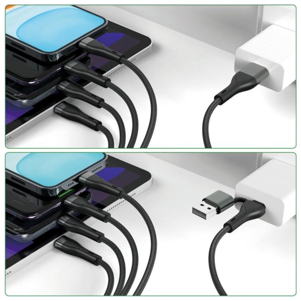 Καλώδιο USB-C/usb-A 4smarts 4w2 1.2m Μαύρο - Image 3