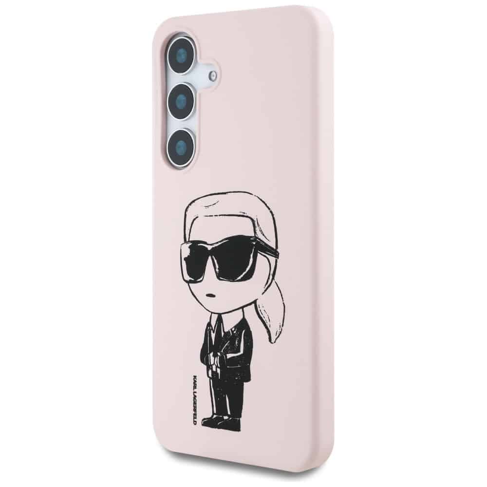 Karl Lagerfeld Σιλικόνης Graffiti Ikonik Εκτυπωμένο Λογότυπο MagSafe - θήκη για Samsung Galaxy S25 - Ροζ - Image 2