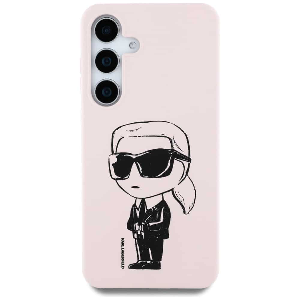 Karl Lagerfeld Σιλικόνης Graffiti Ikonik Εκτυπωμένο Λογότυπο MagSafe - θήκη για Samsung Galaxy S25 - Ροζ - Image 3