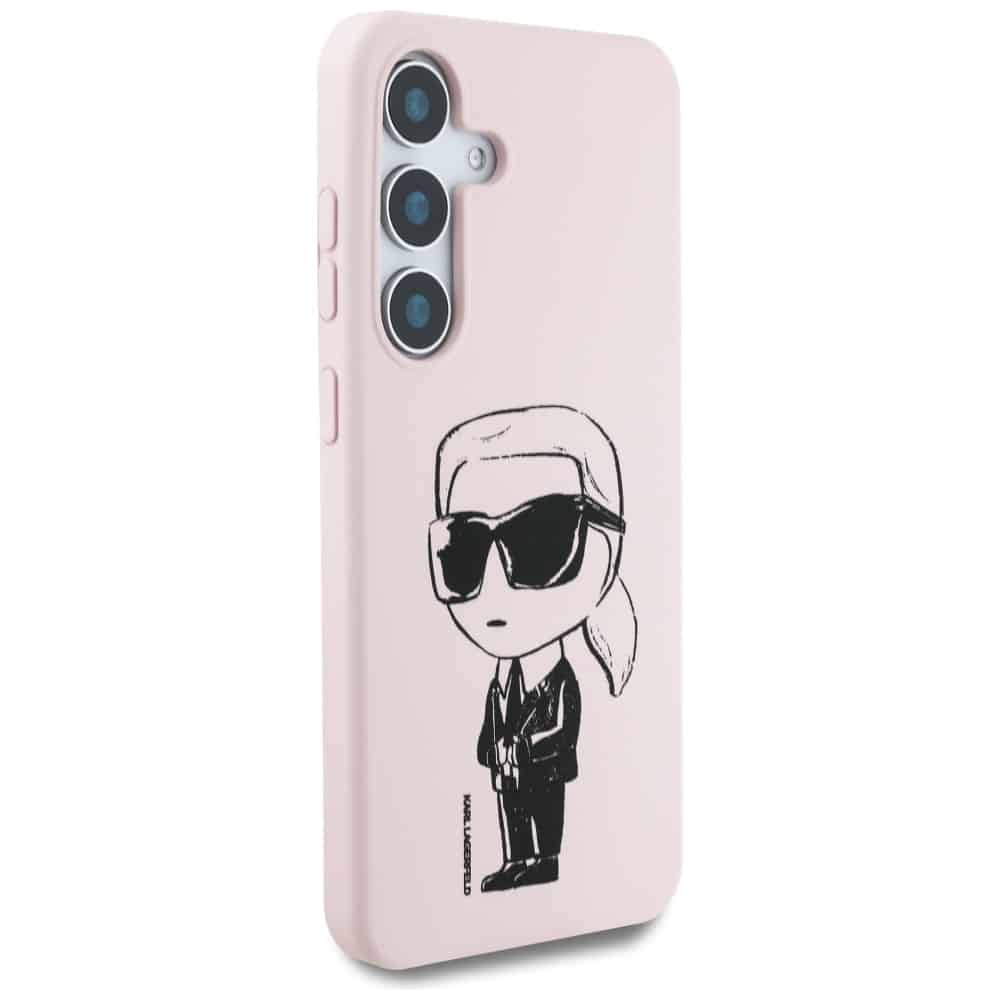Karl Lagerfeld Σιλικόνης Graffiti Ikonik Εκτυπωμένο Λογότυπο MagSafe - θήκη για Samsung Galaxy S25 - Ροζ - Image 4