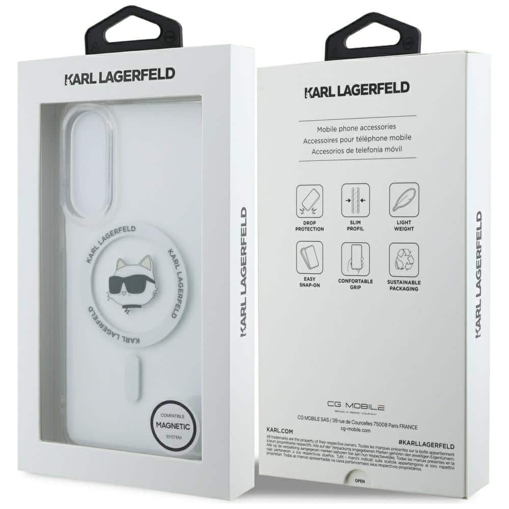 Karl Lagerfeld Choupette Head Printed Logo MagSafe - θήκη για Samsung Galaxy S25 Edge - Λευκό - Image 8