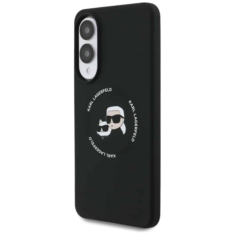Karl Lagerfeld Διπλά Κεφάλια και Μαγνητικό Δαχτυλίδι MagSafe - θήκη για Samsung Galaxy S25 Edge - Μαύρο - Image 2