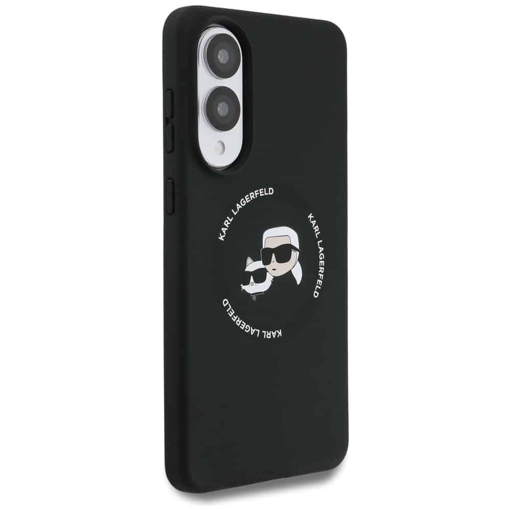 Karl Lagerfeld Διπλά Κεφάλια και Μαγνητικό Δαχτυλίδι MagSafe - θήκη για Samsung Galaxy S25 Edge - Μαύρο - Image 4