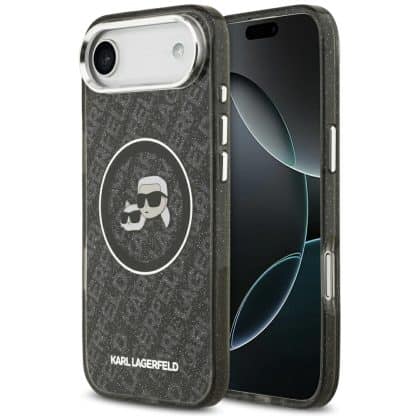 Karl Lagerfeld IML Glitter Choupette Heads Logo - θήκη για Apple iPhone Air - Μαύρο