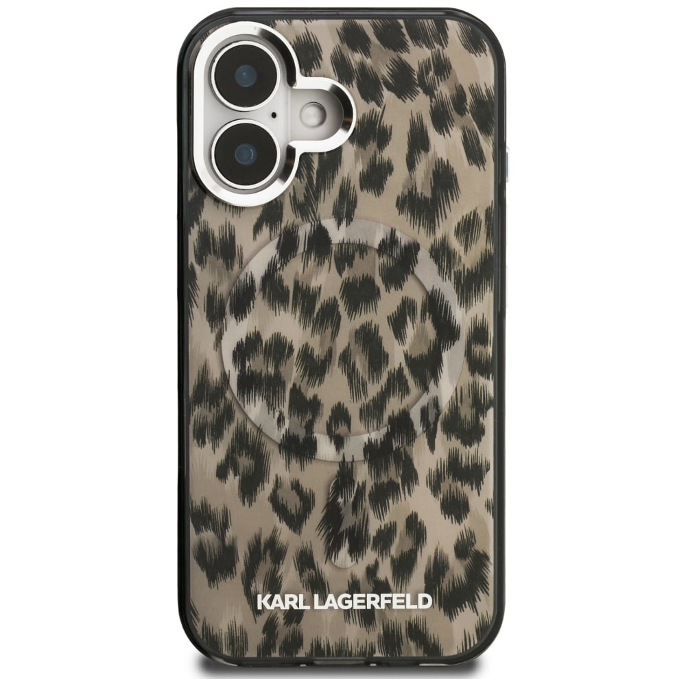 Karl Lagerfeld IML Λεοπάρδαλη Μοτίβο MagSafe - θήκη για Apple iPhone 16 - Καφέ - Image 3