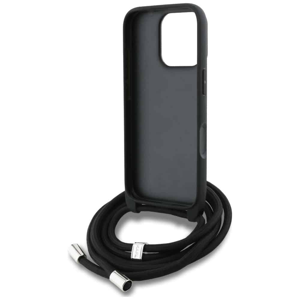 Karl Lagerfeld Crossbody με Υφή & Λογότυπο - θήκη για Apple iPhone 16 Pro Max - Γκρι - Image 6