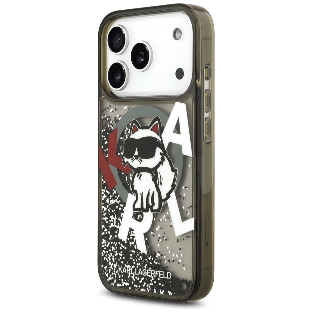Karl Lagerfeld Liquid Glitter Choupette - θήκη για Apple iPhone 17 Pro - Μαύρο - Image 2