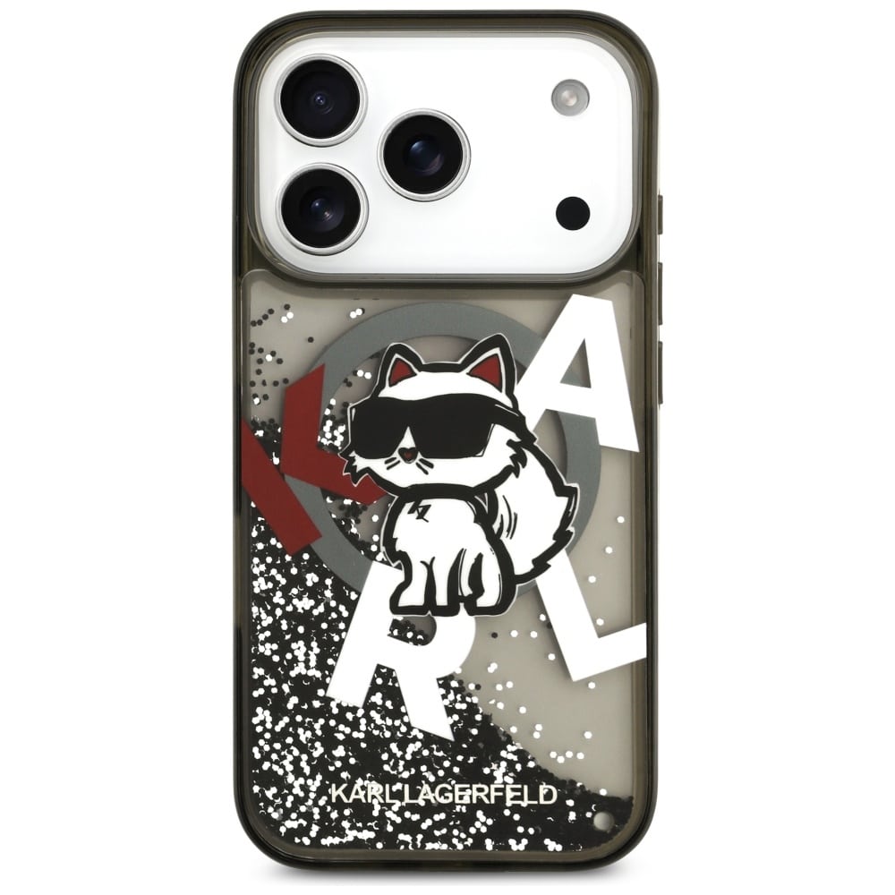 Karl Lagerfeld Liquid Glitter Choupette - θήκη για Apple iPhone 17 Pro - Μαύρο - Image 3