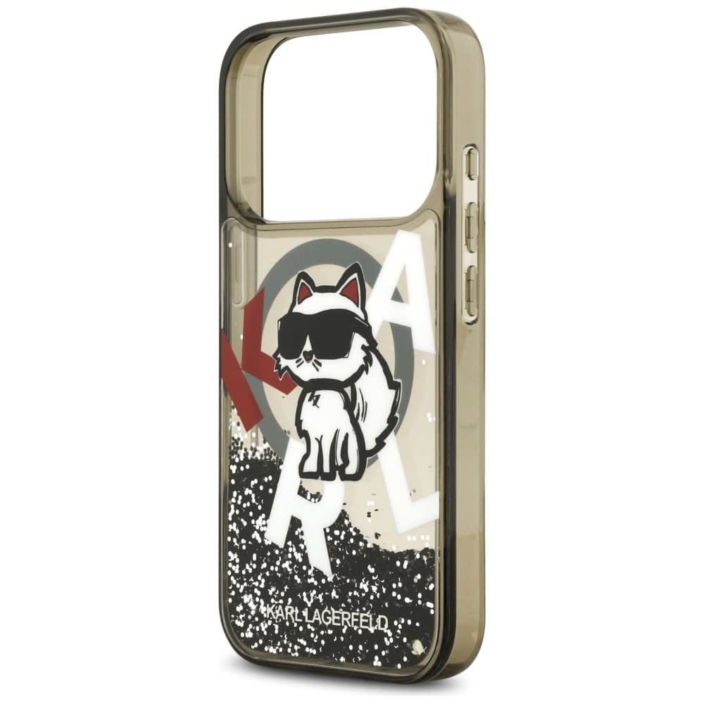 Karl Lagerfeld Liquid Glitter Choupette - θήκη για Apple iPhone 17 Pro - Μαύρο - Image 6