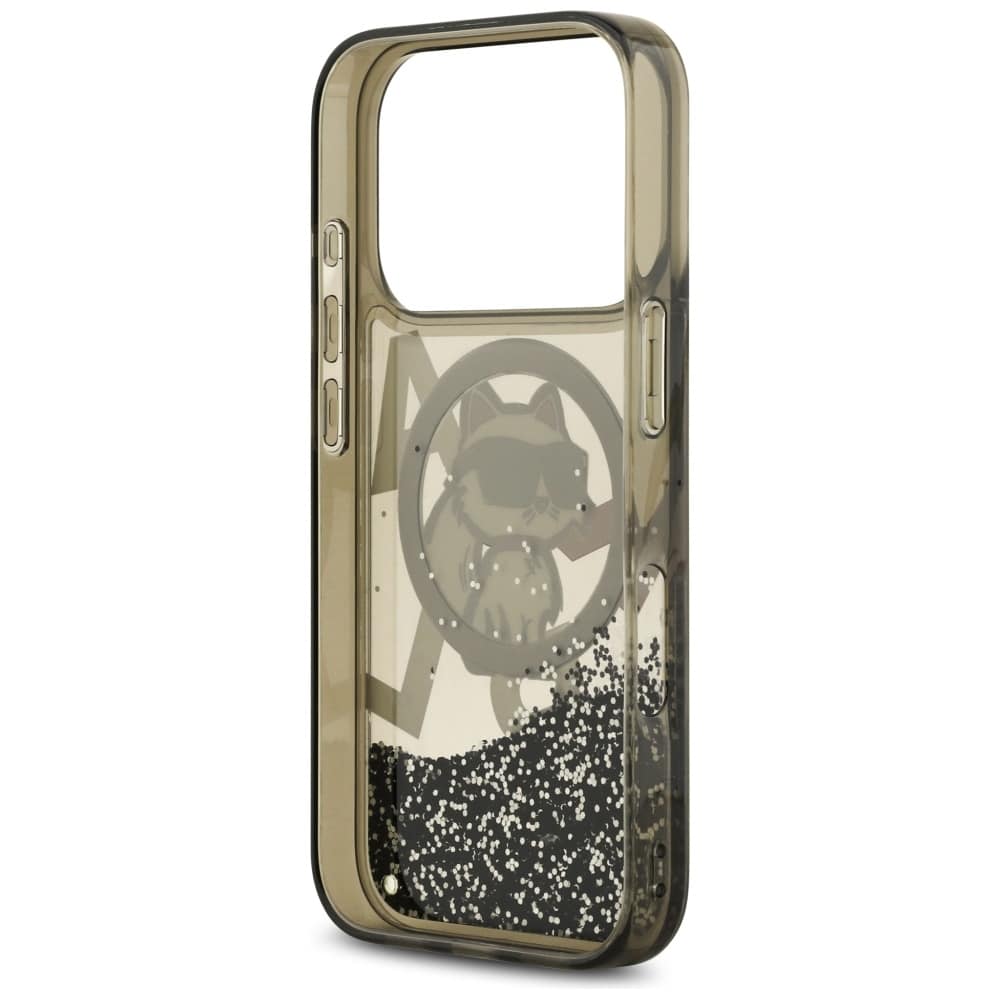 Karl Lagerfeld Liquid Glitter Choupette - θήκη για Apple iPhone 17 Pro - Μαύρο - Image 7
