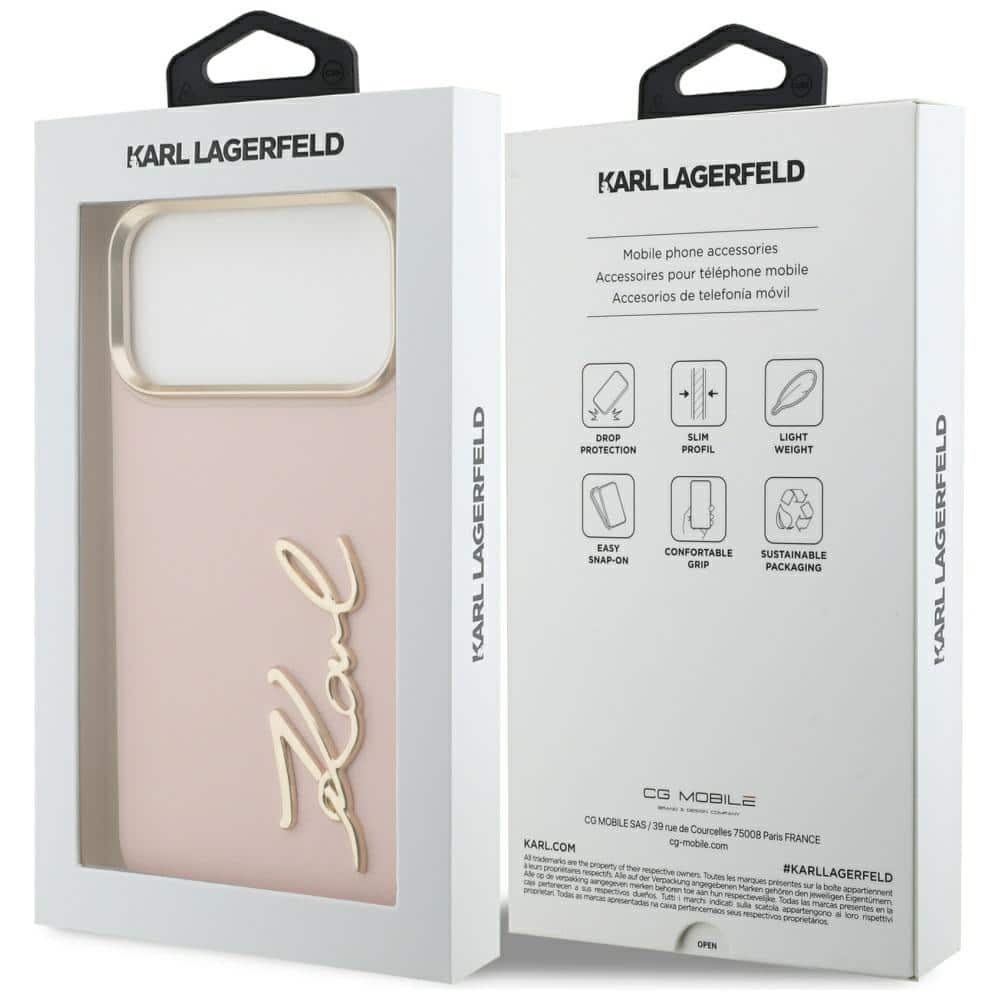 Θήκη Karl Lagerfeld Με Λογότυπο Script Για iPhone 17 Pro Max Ροζ - Image 8