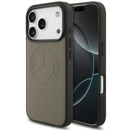 Θήκη Mercedes Δερμάτινη Vintage Logo Magsafe Για iPhone 17 Pro Σε Ταμπά