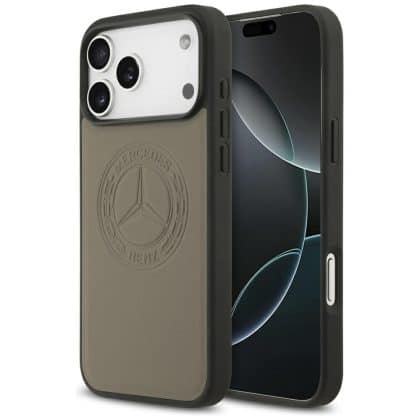 Θήκη Mercedes Δερμάτινη Vintage Λογότυπο Magsafe Για iPhone 17 Pro Max Ταμπά