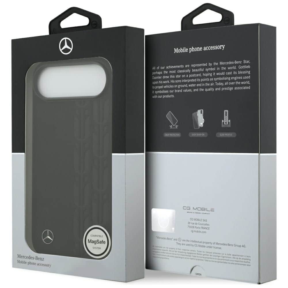 Θήκη Μαύρη Από Δέρμα Mercedes Με Φύλλα Δάφνης Magsafe Για iPhone Air - Image 8