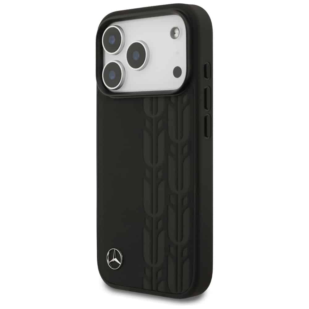 Θήκη Mercedes Δερμάτινη Με Φύλλα Δάφνης Magsafe Για iPhone 17 Pro Μαύρη - Image 2