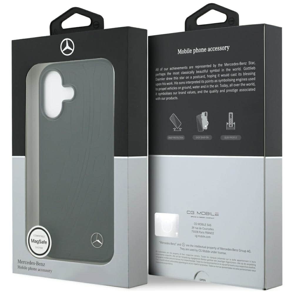 Θήκη Mercedes Δερμάτινη Μεγάλη Με Φύλλα Δάφνης Magsafe Για iPhone 17 Μαύρη - Image 8