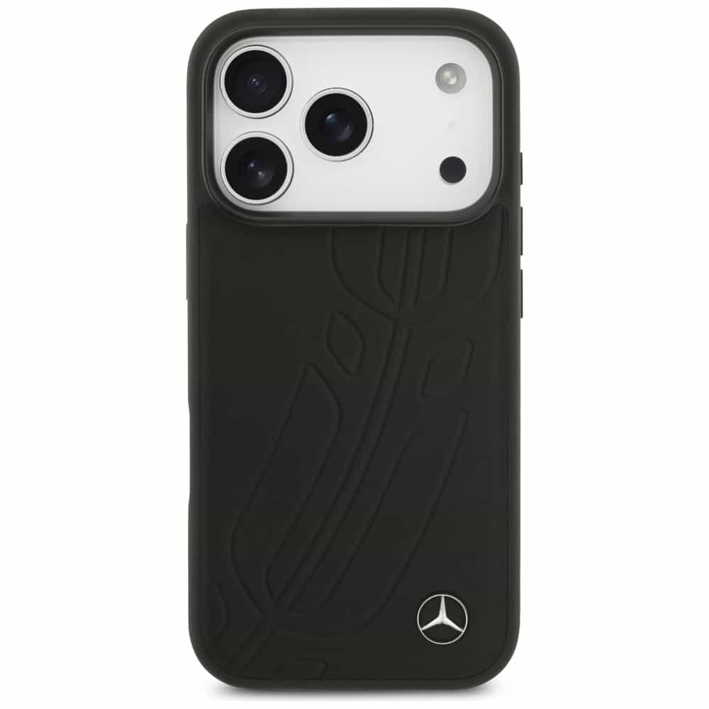 Θήκη Δερμάτινη Mercedes Large Laurel Leaf Magsafe Για iPhone 17 Pro - Μαύρη - Image 3