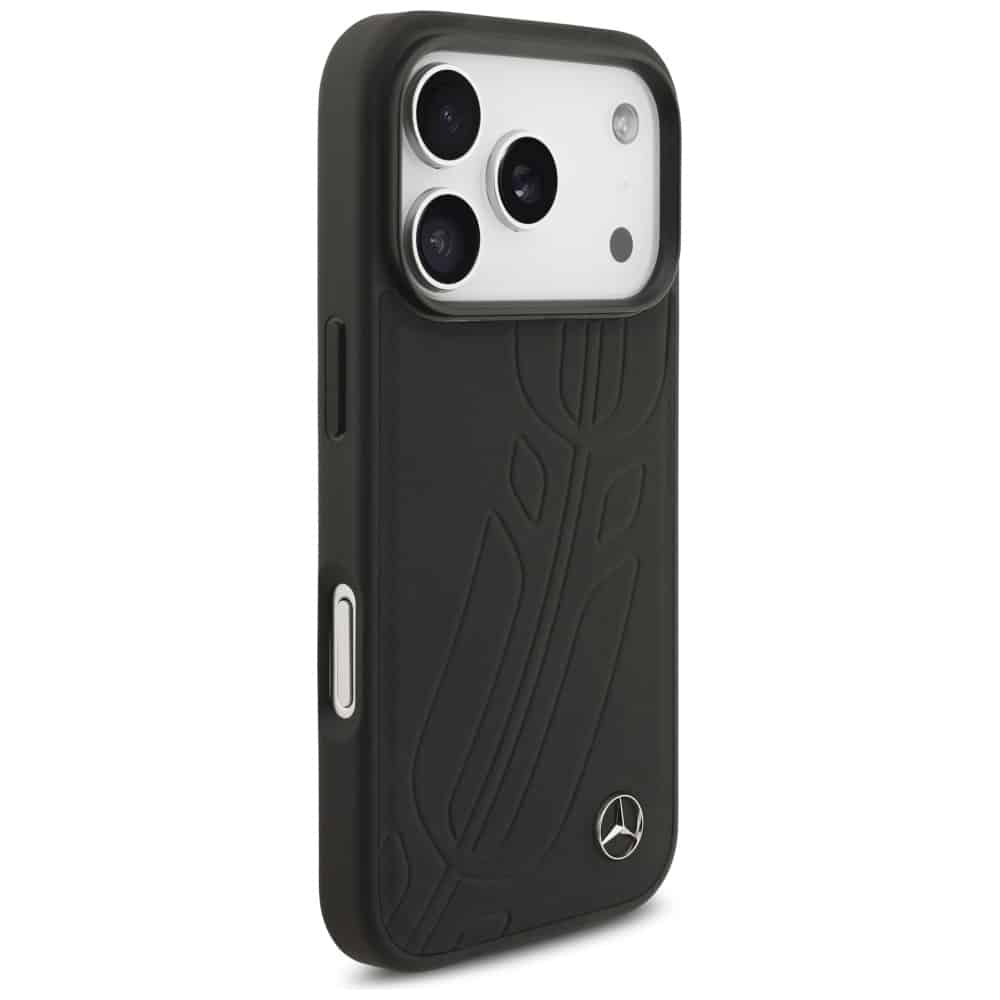 Θήκη Δερμάτινη Mercedes Large Laurel Leaf Magsafe Για iPhone 17 Pro - Μαύρη - Image 4