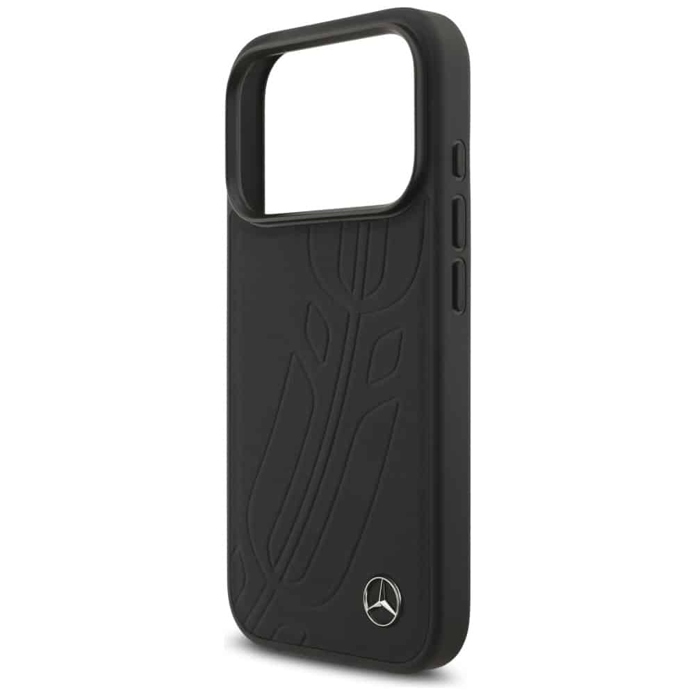 Θήκη Δερμάτινη Mercedes Large Laurel Leaf Magsafe Για iPhone 17 Pro - Μαύρη - Image 6