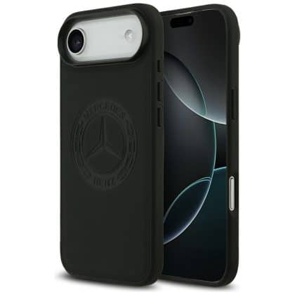 Θήκη Magsafe Mercedes Από Δερμάτινο Υλικό Με Vintage Λογότυπο Για iPhone Air Μαύρη