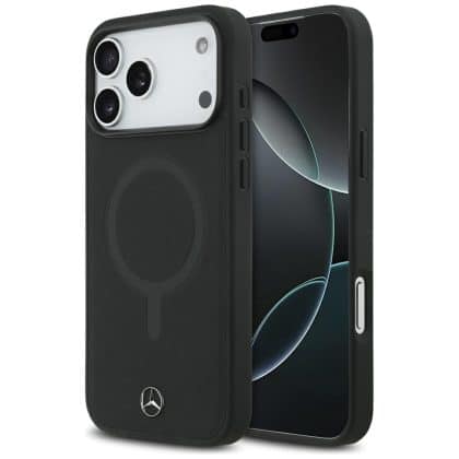 Θήκη Mercedes Λεπτή Ισια Δερμάτινη Magsafe Για iPhone 17 Pro Max Μαύρη