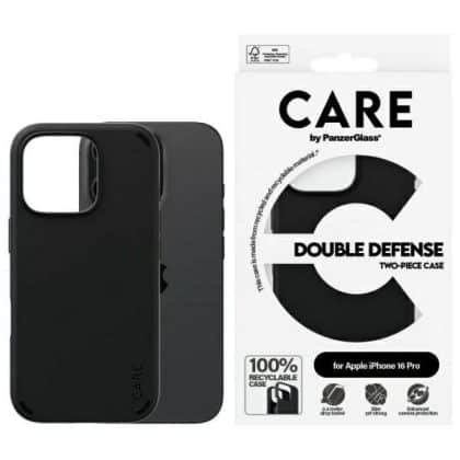 PanzerGlass CARE Feature Double Defense - θήκη για Apple iPhone 16 Pro - Μαύρο