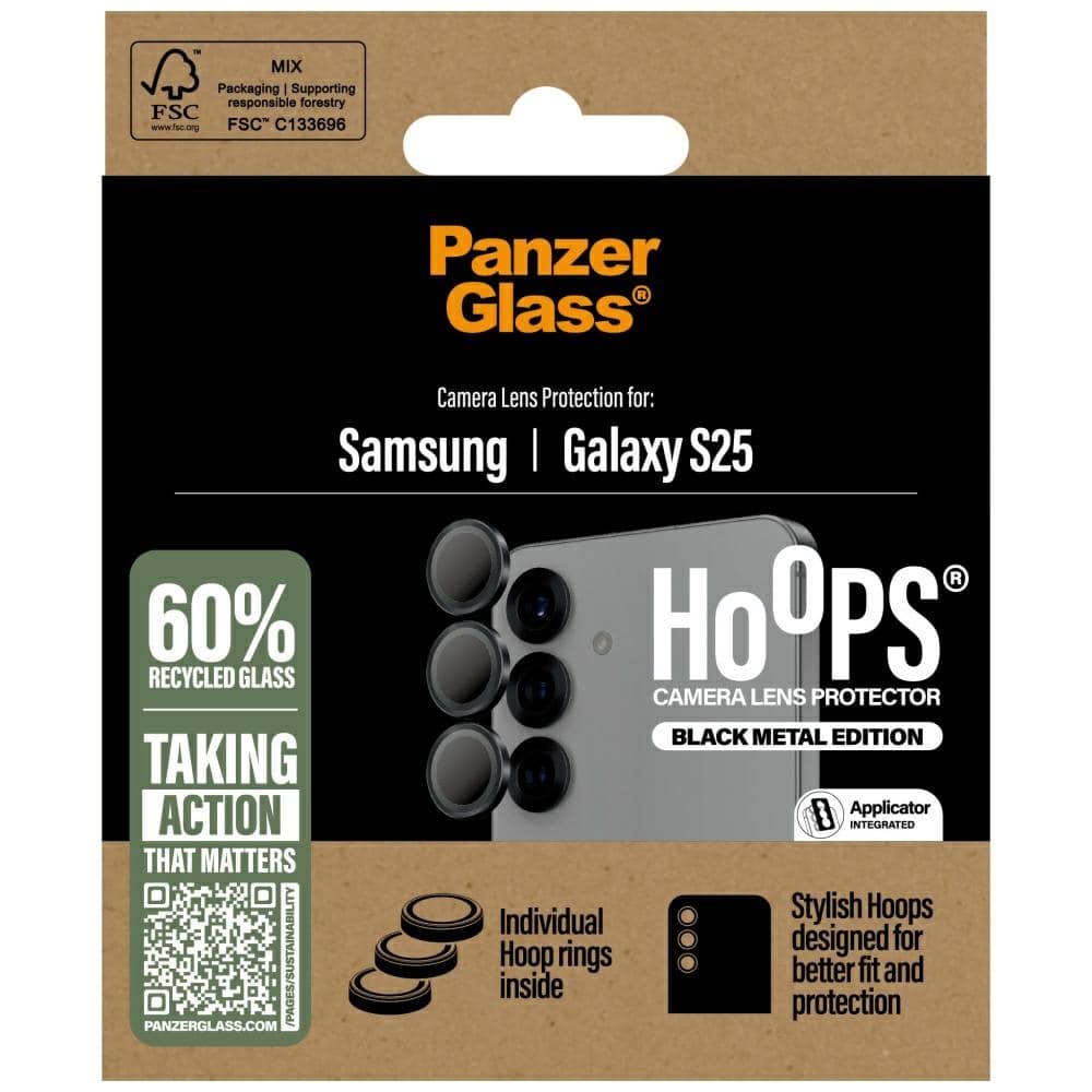 Panzerglass Hoops® Προστατευτικό Φακού Από Θρυμματισμένο Γυαλί Για Samsung Galaxy S25 - Μαύρο - Image 4