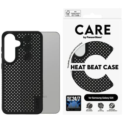 PanzerGlass CARE Feature Heat Beat - θήκη για Samsung Galaxy S25 - Μαύρο