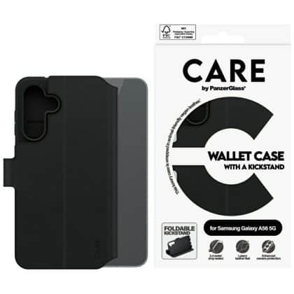 PanzerGlass CARE Feature Wallet Kickstand - θήκη για Samsung Galaxy A56 - Μαύρο
