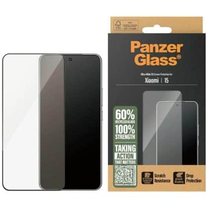 Προστατευτικό Γυαλί Panzerglass Ultra-Wide Fit Με Μαύρη Κορνίζα Για Xiaomi 15