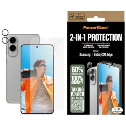 Σετ Προστασίας Panzerglass Hoops+uwf 2-Σε-1 Γυαλί+φακός Για Samsung Galaxy S25 Edge