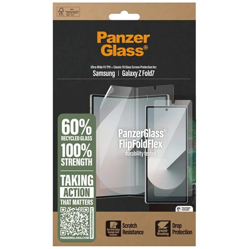 Σετ Προστασίας Panzerglass Flipfoldflex 2-Σε-1 Κλασικής Εφαρμογής Γυαλί + Υλικό Tpu Ultra-Wide Για Samsung - Image 4