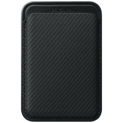 Μαγνητικό Πορτοφόλι Pitaka Woven Wallet Magsafe Για Τηλέφωνο Μαύρο Γκρι