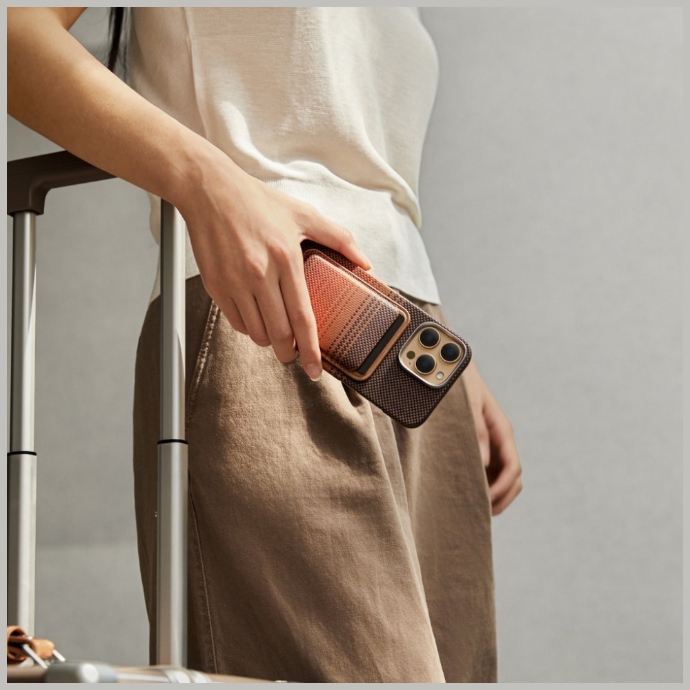 Μαγνητικό Πορτοφόλι Pitaka Woven Wallet Magsafe Για Τηλέφωνο Sunset - Image 13