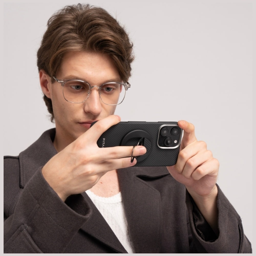 Magnetic Holder Pitaka Magez Grip 3 Magsafe Για Smartphone Μαύρος Γκρι - Image 8